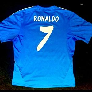 Adidas 2013-14 REAL MADRID RONALDO #7 Soccer Team Away Jersey Kit Men XL Z29405